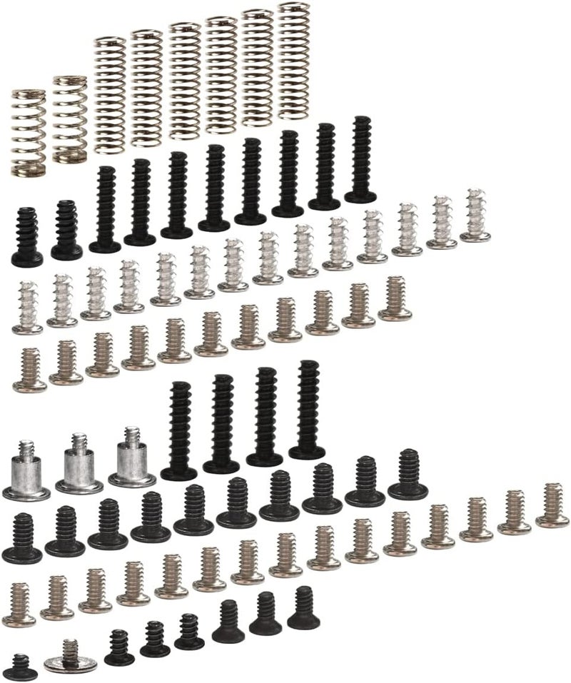 iParto Replacement Screw Set with Spring for Nintendo Switch Console & Joycon Controller Springs Screws Replacement for Nintendo Switch Slide Rail Back Shell Philip's Triwing Head Screws(83pcs) - Image 1